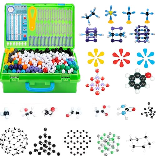 Molekülbaukasten,Molecular Chemistry Model Kit,Organische Chemie Molekülmodell Set,1049PCS Chemiebaukasten Molekülbaukasten,für organische und anorganische Chemie Lernen Erhöhen der Weltraumfantasie von HEYOUTH