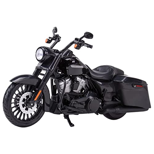 HFMXZHI Motorrad-Modell 1:12 2017 Für Harley Road King Die Cast Fahrzeuge Sammler Hobbies Motorrad Modell Spielzeug(Nero) von HFMXZHI