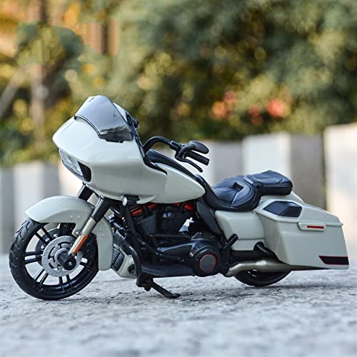 HFMXZHI Motorrad-Modell 1:18 2018 Für Harley CVO Road Für Glide Die Cast Fahrzeuge Sammler Hobbies Motorrad Modell Spielzeug(Grey White) von HFMXZHI