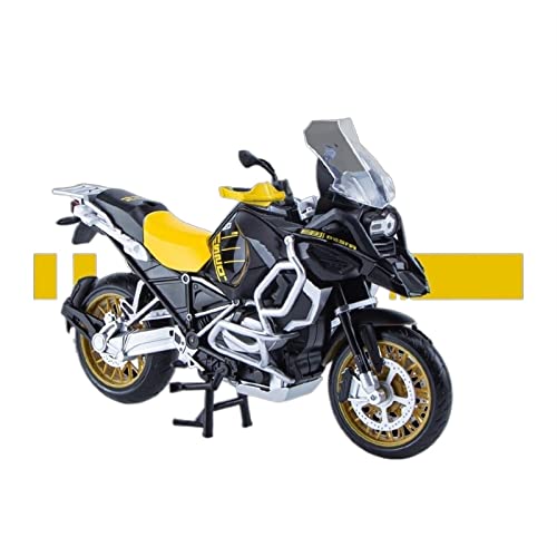 HFMXZHI Motorrad-Modell Für BMW R1250 GS Legierung Motorrad Modell Licht & Soundeffekt Diecast Kinder Spielzeug Geschenk Auto Sammlung Maßstab 1/12(Yellow) von HFMXZHI