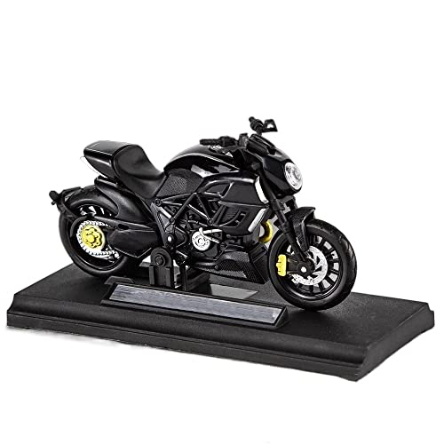 HFMXZHI Motorrad-Modell Für Ducati Für Devil Legierung Motorrad Modell Diecast Auto Spielzeug Für Jungen Geburtstagsgeschenk Kinder Spielzeug Auto Maßstab 1/18(Nero) von HFMXZHI