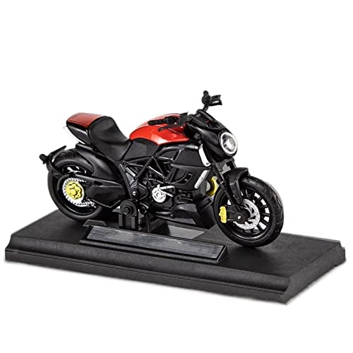 HFMXZHI Motorrad-Modell Für Ducati Für Devil Legierung Motorrad Modell Diecast Auto Spielzeug Für Jungen Geburtstagsgeschenk Kinder Spielzeug Auto Maßstab 1/18(Rosso) von HFMXZHI