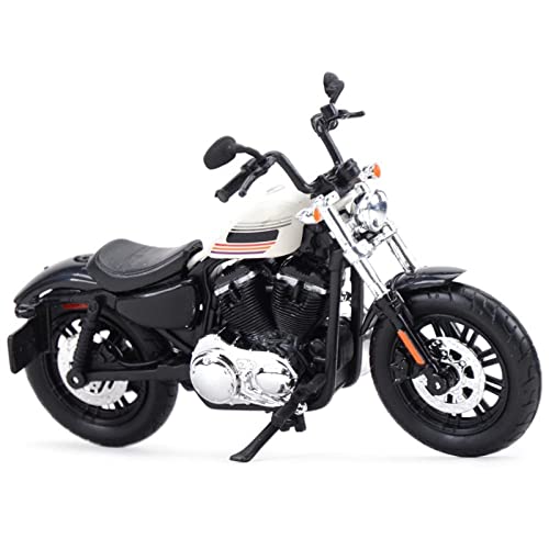 HFMXZHI Motorrad-Modell Für Harley Forty Eight 48 2018 Druckgussfahrzeuge Geburtstagsgeschenk Kinderspielzeug Autosammlung 1/18(White) von HFMXZHI