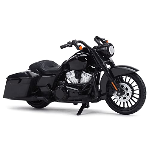 HFMXZHI Motorrad-Modell Für Harley Road King Für Special 2017 Die Cast Fahrzeuge Geburtstagsgeschenk Kinder Spielzeug Car Collection 1/18(Nero) von HFMXZHI