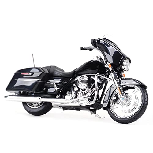 HFMXZHI Motorrad-Modell Für Harley Street Glide 2015 Druckgussfahrzeuge Geburtstagsgeschenk Kinderspielzeug Autosammlung 1/12(Nero) von HFMXZHI