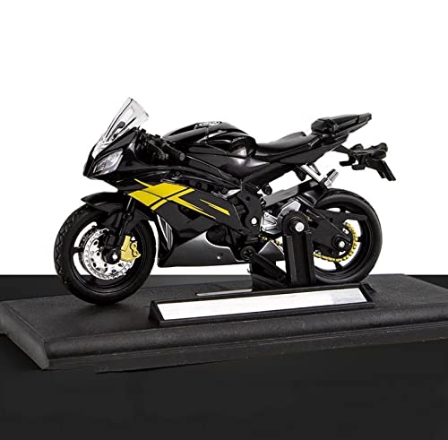 HFMXZHI Motorrad-Modell Maßstab 1:18 Für Yamaha R6 Legierung Motorrad Modell Diecast Auto Spielzeug Jungen Geburtstagsgeschenk Kinder Spielzeug Auto(Nero) von HFMXZHI