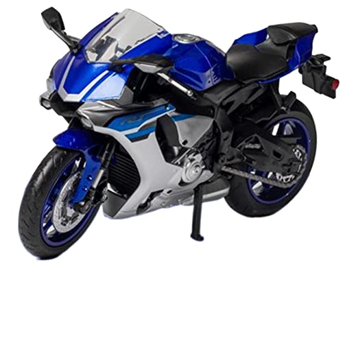 HFMXZHI Motorrad-Modell Motorrad-Modellspielzeug 1:12 Für Yamaha YZF R1 Legierung Motorrad-Druckguss-Metall-Kollektion Kinderspielzeug Geschenk(Blue Foam Box) von HFMXZHI