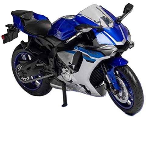 HFMXZHI Motorrad-Modell Motorrad-Modellspielzeug 1:12 Für Yamaha YZF R1 Legierung Motorrad-Druckguss-Metall-Kollektion Kinderspielzeug Geschenk(Blue Retail Box) von HFMXZHI