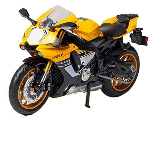 HFMXZHI Motorrad-Modell Motorrad-Modellspielzeug 1:12 Für Yamaha YZF R1 Legierung Motorrad-Druckguss-Metall-Kollektion Kinderspielzeug Geschenk(Yellow Foam Box) von HFMXZHI