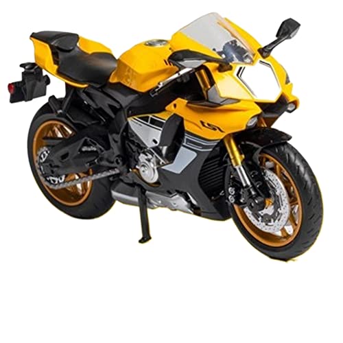 HFMXZHI Motorrad-Modell Motorrad-Modellspielzeug 1:12 Für Yamaha YZF R1 Legierung Motorrad-Druckguss-Metall-Kollektion Kinderspielzeug Geschenk(Yellow Retail Box) von HFMXZHI