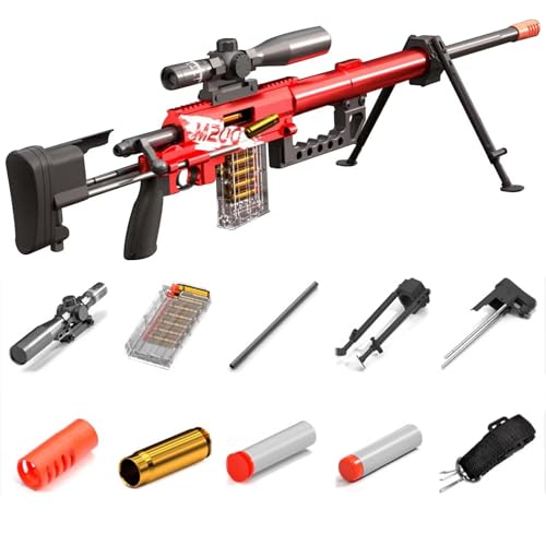 M200 Kinder Toy Gun Soft Bullet Sniper Gun Blaster Pistole Soft-Bullet-Feldspielzeugpistole Schaumstoff-Blaster Spielzeug Mit Verstellbarer Lupe Mit Verstellbarer Lupe Besten Outdoor Toy von HGFYE