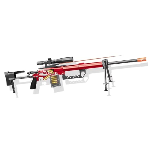 Toy Foam Blaster Sets,M200 Toy Sniper Gun with Rifle Scope Soft Bullet Gun Sports Toys(red) von HGFYE