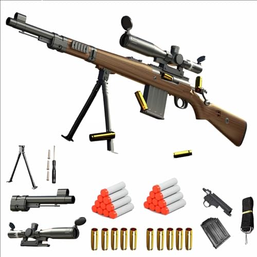 Toy Guns Long Range Shooting Spielzeug Pistole 98k mit Kugeln Sturmgewehr 6-12 Jahre alt Kindergeschenke für Geburtstag Weihnachten Halloween Partyspielen EIN Hochwertiges Schaumstoffblaster von HGFYE