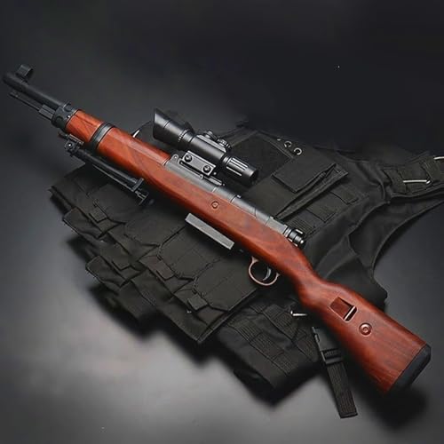 spielzeugpistole Kinder 98K Sniper Gewehr Schaumstoff Soft Bullet Shell ejecting Toy Gun Schießen große Distanz 15X verstellbares Teleskop Stiller Start Geeignet für Geschenke für Kinder 8 Jahre von HGMMFZ