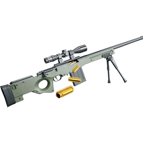 AWM Spielzeug Sniper Gewehr Schaumstoff Soft Bullet Manual Gun Shell auswurf Schießen auf große Distanz Toy verstellbares Teleskop Stiller Start Geburtstag Kinder Outdoor Spiel von HGMMFZ