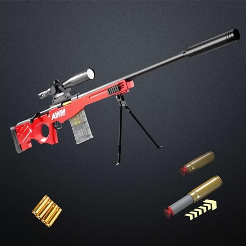 AWM Sturmgewehr Spielzeug Sniper Gewehr Soft Bullet Toy Gun Throwing Shot Weiche Darts 65Ft Long Range Shooting verstellbarem Teleskop fürGeeignetes Geschenk für Kinder ab 9 Jahren(Grün) von HGMMFZ