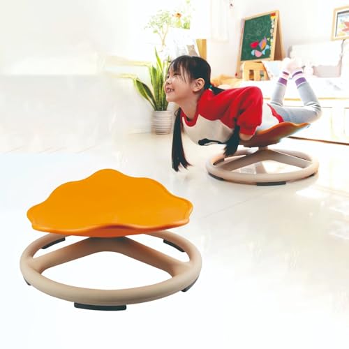 Autismus Stuhl Spielzeug für Kinder mit Autismus Alter 3 sensorisch Spinning Stuhl adhd 360° Training Körper Koordination Spielzeug Geeignet von 3-12 Jahre alt Geburtstagsgeschenke (Orange) von HGMMFZ