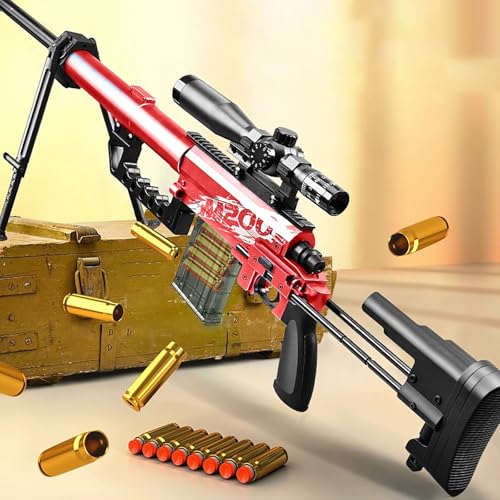 M200 Soft Bullet Gun Manual Shell auswurf Spielzeug Sniper Gewehr Schaumstoff Schießen auf große Distanz Toy verstellbares Teleskop Stiller Start Geburtstag Kinder von HGMMFZ