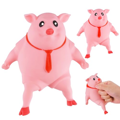 HGRGHH 2 Stück Stress Schwein, Schwein Quetsch Spielzeug, Kreatives Anti Stress Schwein Geschenke, Squishy Squeeze Spielzeug, Piggy Squeeze Toy, Anti Stress Spielzeug für Kinder Erwachsener von HGRGHH