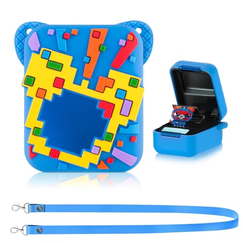 Silikonhülle für Bitzee Interactive Toy Digital Pet, Silikon Schutz Tasche für Bitzee Digital Haustier mit verstellbarem Lanyard, Tragetasche für Bitzee Digital Pet Interaktives Spielzeug(Neu-Blau) von HGRGHH