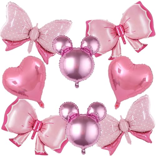 HGSHUO Luftballons Maus Folienballon Geburtstag Balloons Bogen Ballon Mouse Geburtstagsdeko Valentinstag Themenparty Herz Luftballons Kindergeburtstag Dekoratione von HGSHUO