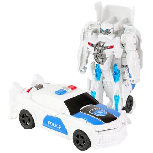 HGSHUO Transformator Spielzeug Polizeiauto Roboterspielzeug Zwei-in-Eins Transform Roboter Spielzeug Auto Figuren Geschenk für Jungen Kinder ab 6 7 8 9 10 Jahre Halloween Weihnachten von HGSHUO