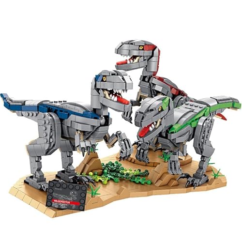 HGVSD Dinosaurier Bausteine Bausatz Modell, Klemmbausteine Bauset Konstruktionsspielzeug Set für Kinder (#4) von HGVSD