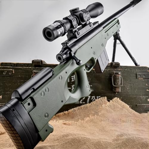 AWM ScharfschüTzengewehr Manueller Auswurf Weichschaum-Toy Blasterpistolen mit verstellbare Lupe Sniper Rifle 66ft Range FüR Kinder Ab für 6–12-Jährige Geburtstag Weihnachten Neujahr Geschenk von HGWJPZ