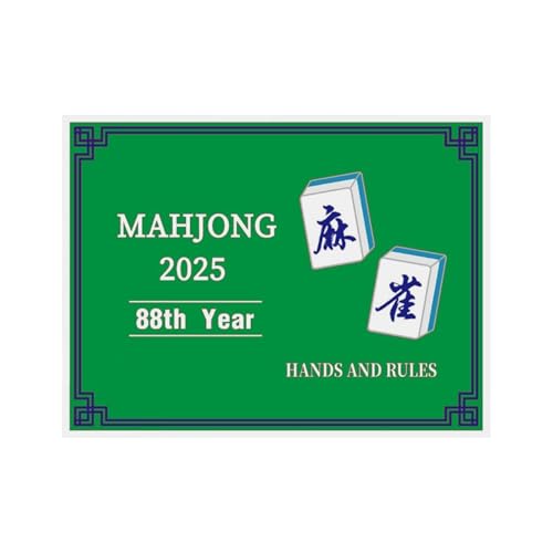 1 Pcs Mahjong-Karten 2025 Nationale Standardregeln und Hände Großdruck 2025 Mahjong-Karten Großformatkarte Freizeitspielregeln für Anfänger: Lernen und beherrschen Sie das Spiel der Mahjong-Karten H von HGWOPGASD