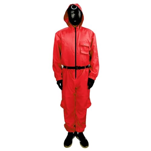 HGWOPGASD Game Guard Outfit Game Outfit Set GameOutfit Adult Game Onesie Adult Game Kostüm Adult Game Jumpsult Adult in der Tasche 04-Rot L（Masken Nicht enthalten） von HGWOPGASD