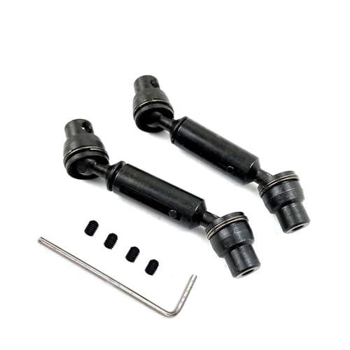 2 stück Metall Vorne Und Hinten Antriebswellen for RC Ersatzteile Kompatibel Mit B36 B16 C14 C24 B24 MN D 90 MN99S(Black) von HGtAeW