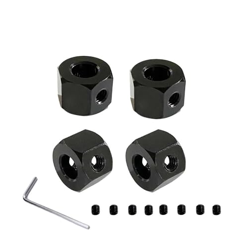 4 stück Remote Hub Hex 5mm Bis 12mm Metall Combinator Kompatibel Mit D12 C14 C24 B14 B16 MN D91(Black) von HGtAeW