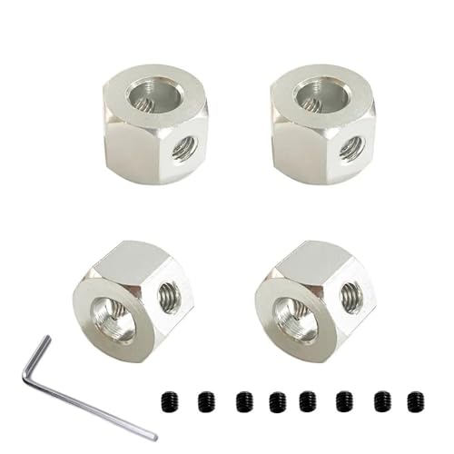 4 stück Remote Hub Hex 5mm Bis 12mm Metall Combinator Kompatibel Mit D12 C14 C24 B14 B16 MN D91(Silver) von HGtAeW