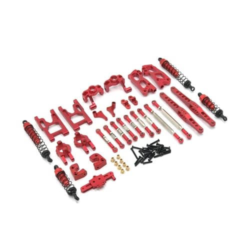 HGtAeW 1/12 RC-Autoersatzteile, einschließlich Lenkung, Kipphebel, Karosseriestange und Stoßdämpfer, geeignet for 12427 12428 12423 FY-03(Red) von HGtAeW