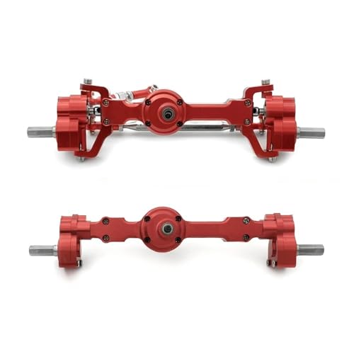 HGtAeW Aluminium Vorder- Und Hintertürwelle CNC Eloxiert Remote Welle Kompatibel Mit 1/12 MN MN99S MN98 D91 D99 D99S MN90(Red 1 Set) von HGtAeW