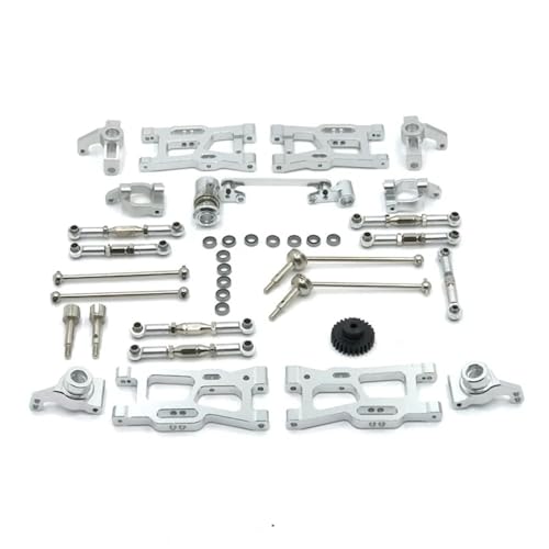 HGtAeW Geeignet for 144010 144002 124017 124019 124018 144001 124007 Fernbedienung Metall Kit Übertragung Welle Spurstange Schaukel Arm Lenkung Zubehör(White) von HGtAeW