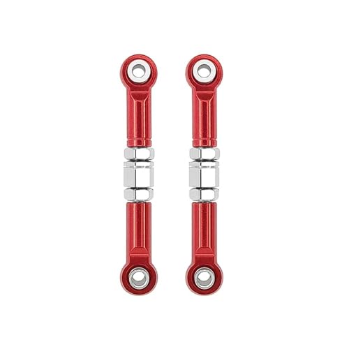 HGtAeW Geeignet for 2 Stück Front Steering Rod Metall Steering Link H16 16207 16208 16209 16210 1/16 Remote(Red) von HGtAeW