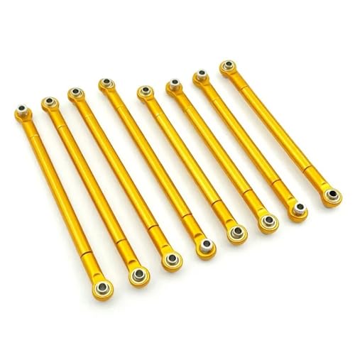 HGtAeW Geeignet for 8 Stück Fernbedienung Spurstange Metall Pleuel MN86S MN86 MN86KS MN86K MN G500 1/12 Set(Yellow) von HGtAeW