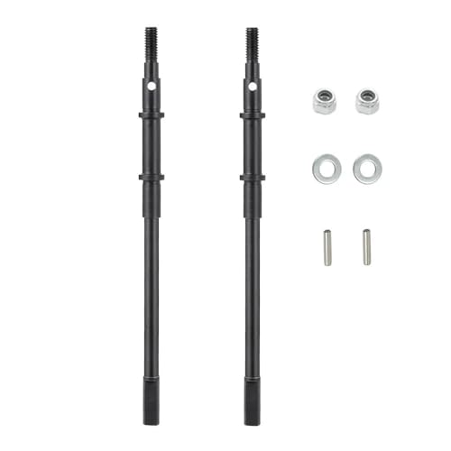 HGtAeW Geeignet for RC 1/10 SCX10-II 90046 90047 Metall-Hintergelenk Antriebswelle Klaue Heavy Duty Universal AR44 Wellenknochen(2PCS Rear) von HGtAeW