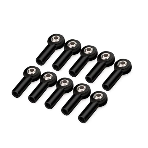 HGtAeW Pleuelkugel CW M3/M4 Metallkugel Kompatibel mit II D110 CC01 1/10 Fernbedienung Autozubehör(M3 Black 10PCS) von HGtAeW