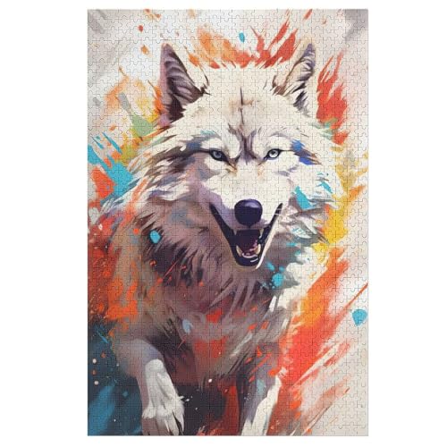 1000 Teile Puzzle Für Jugendliche,Wolf Puzzles,Erwachsenenpuzzle,Holzpuzzles,Dekompressionsspiel,Spielzeugpuzzles 78×53cm von HHCXX