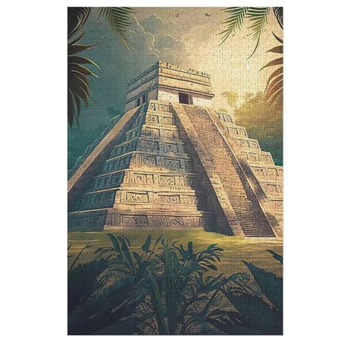 1000 Teile Puzzle Für Jungen Und Mädchen, Standard-Puzzles Chichen Itza, Familienspiele, 78×53cm von HHCXX