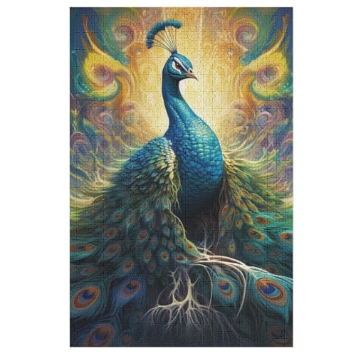 1000 Teile Puzzle Für Jungen Und Mädchen, Standard-Puzzles Pfau, Familienspiele, 78×53cm von HHCXX