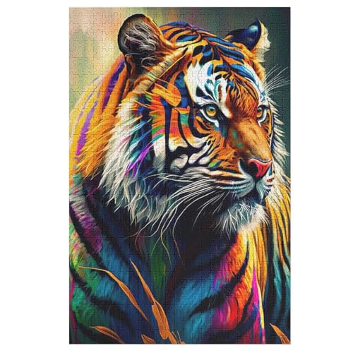 1000 Teile Puzzle Für Jungen Und Mädchen, Standard-Puzzles Tiger, Familienspiele, 78×53cm von HHCXX