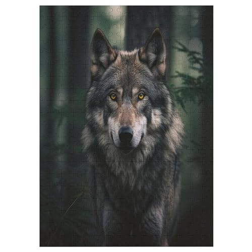 300 Teile Puzzle Für Jugendliche,Wolf Puzzles,Erwachsenenpuzzle,Holzpuzzles,Dekompressionsspiel,Spielzeugpuzzles 42×30cm von HHCXX