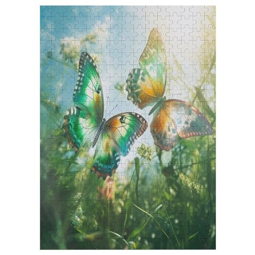 300-teiliges Puzzles, Schmetterling -Puzzle Für Erwachsene Kinder,Holzbrettpuzzle,Erwachsenenpuzzles,Geschenke 42×30cm von HHCXX