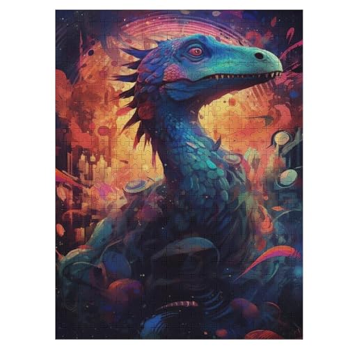 500 Teile Puzzle Für Erwachsene, Dinosaurier -Puzzles, Kinder HolzPuzzle, Kreatives Puzzle, Geschenk Für Freunde Und Familie 55×41cm von HHCXX