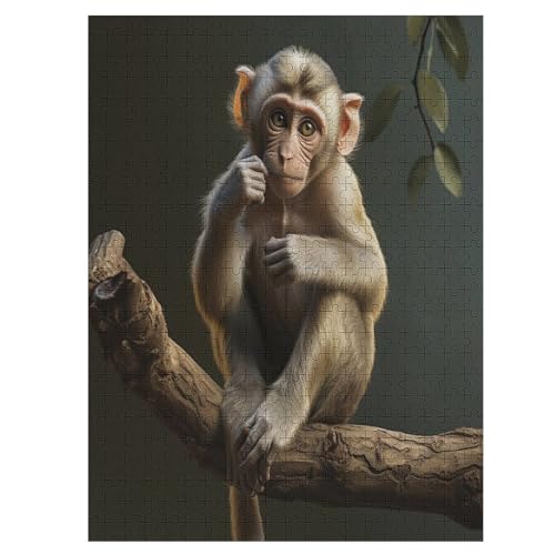 AFFE Holzpuzzle 500 Teile, Knobelspiele Für Erwachsene, Teenager, Puzzles Unmögliche - Kinder Puzzle Zimmer Deko 55×41cm von HHCXX