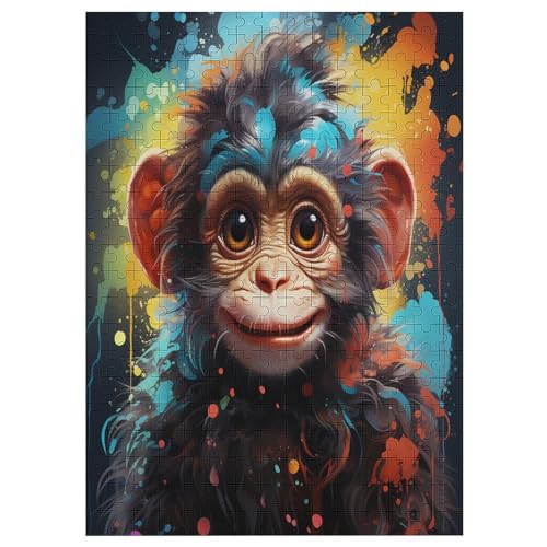 AFFE Holzpuzzle Für Erwachsene Teenager Stress Abbauen Familien-Puzzlespiel Poster 300-teiliges Puzzle Kinder Lernspiel 42×30cm von HHCXX