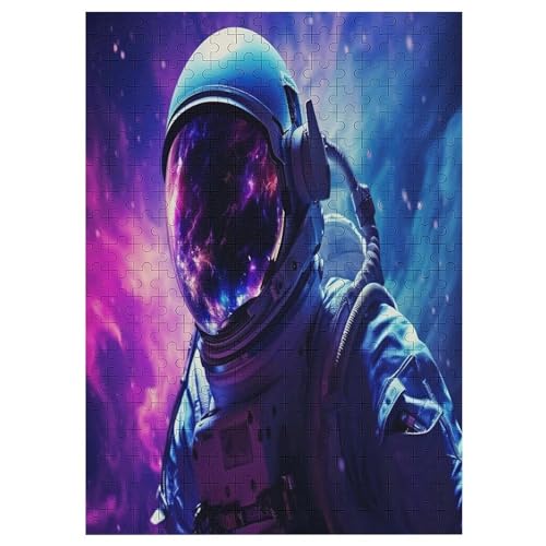 Astronaut 300 Teile Puzzles Für Erwachsene,Holzpuzzle - Verringerter Druck Schwieriges Unmögliche Puzzle Für Erwachsene 12+ Kinder 42×30cm von HHCXX